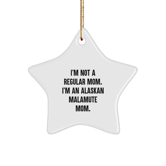 Alaskan Malamute Mom's Christmas Unique Gift, Funny Star Ornament for Dog Lovers, Gifts from Friends to Family - Image 1