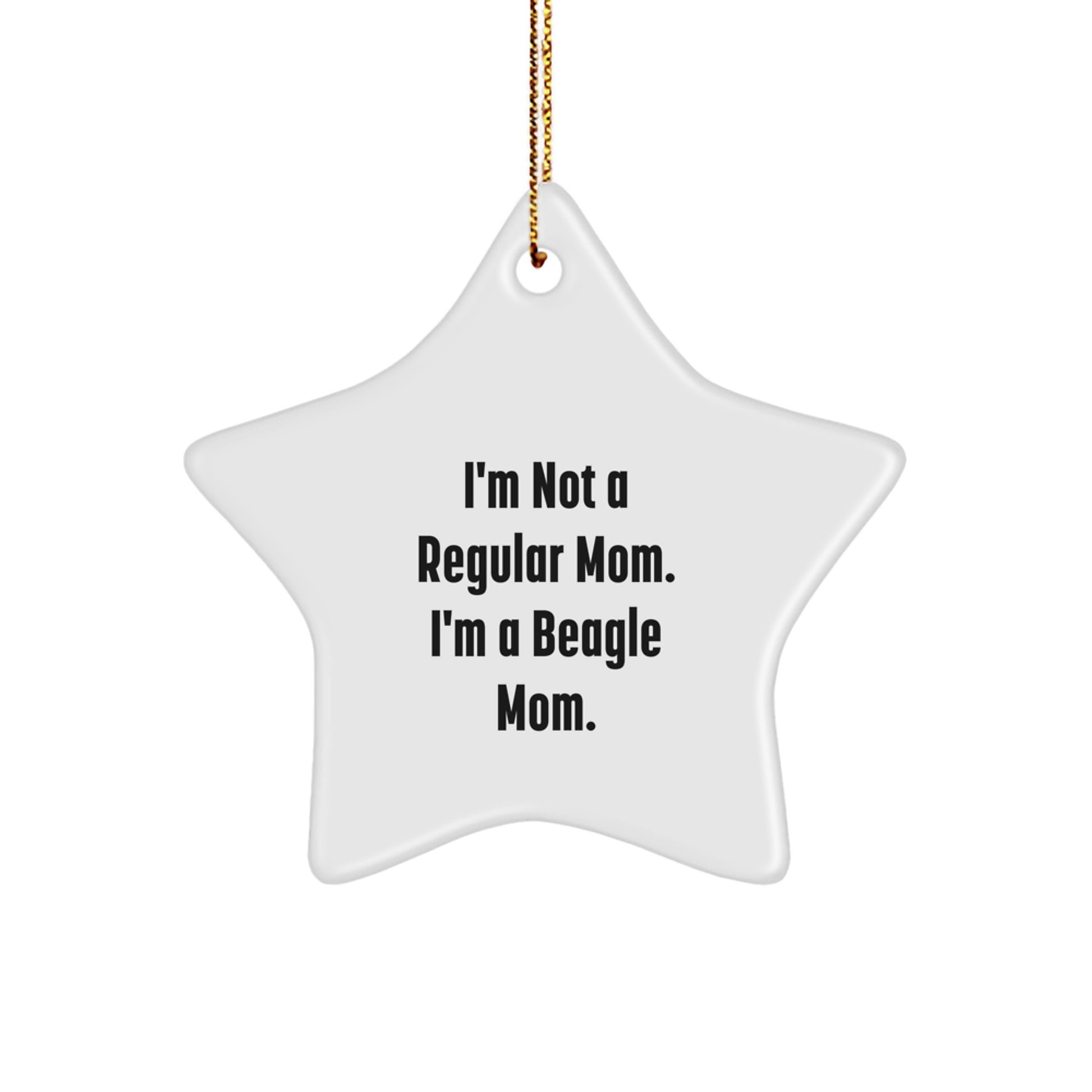 Beagle Dog Mom Gifts from Friends for Christmas Unique Star Ornament - Image 1