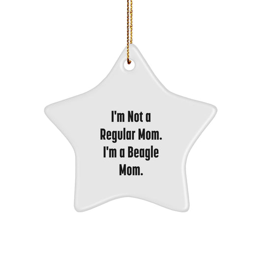 Beagle Dog Mom Gifts from Friends for Christmas Unique Star Ornament - Image 1