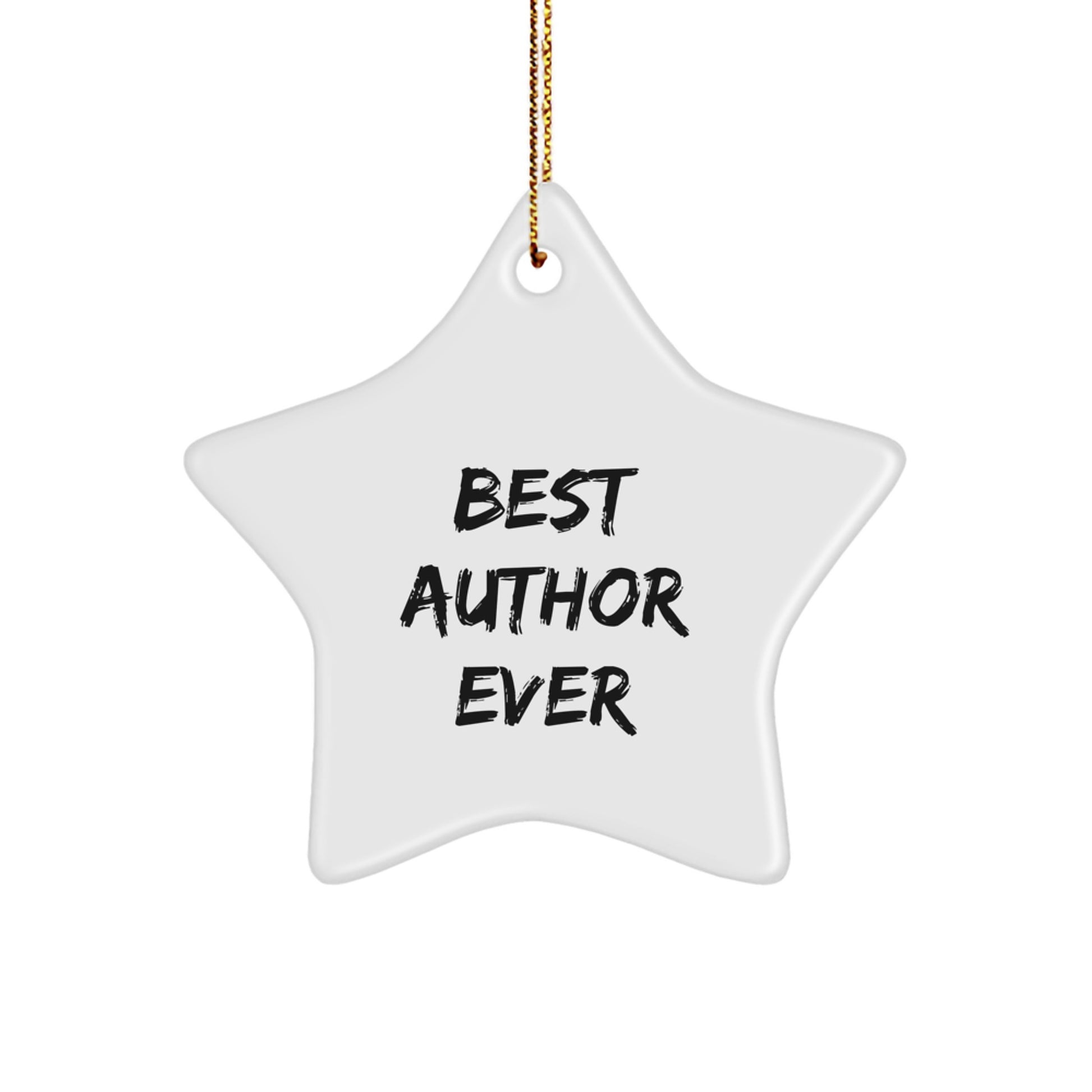Author Best Quotes Star Ornament, Funny Gifts for Men, Women, Friends, Coworkers, Family from Best Author Ever, Christmas Decorations - Image 1