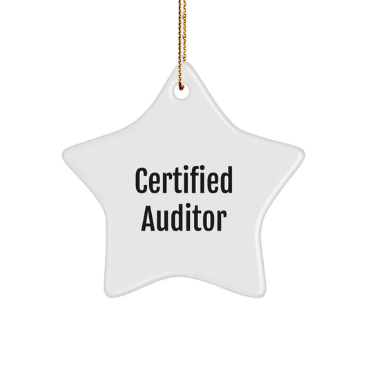 Auditor Gifts, Funny Quote Certified Auditor Star Ornament, Christmas Unique Gifts from Men to Auditor, Perfect for Auditor's Office or Home Decor - Image 1