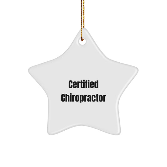 Chiropractor Gifts from Friends - Inspirational Star Ornament for Certified Chiropractor, Perfect for Christmas - Image 1