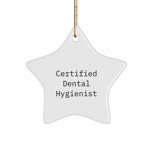 Funny Certified Dental Hygienist Star Ornament Gifts for Christmas from Women to Coworkers - Image 1