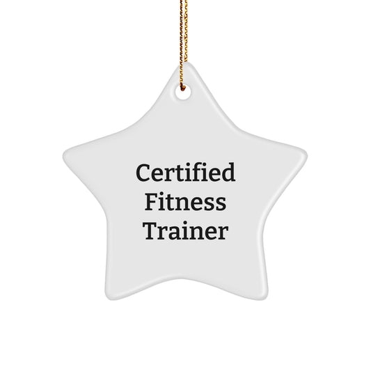 Funny Fitness Trainer Quotes Gifts from Women to Fitness Trainer Friends, Star Ornament for Christmas Unique Gifts - Image 1