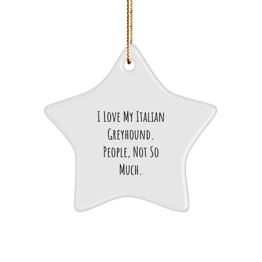 Italian Greyhound Dog Gifts from Friends - Funny Star Ornament for Christmas - Image 1