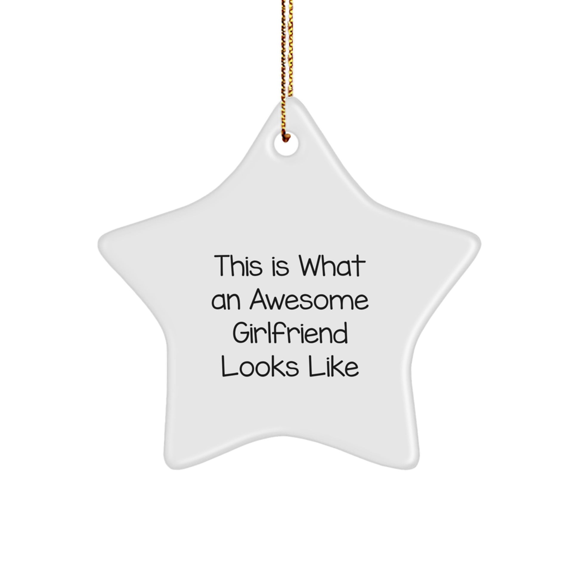 Funny Sweetheart Gifts This Is What An Awesome Sweetheart Looks Like Star Ornament Gifts from Men to Sweetheart for Christmas - Image 1