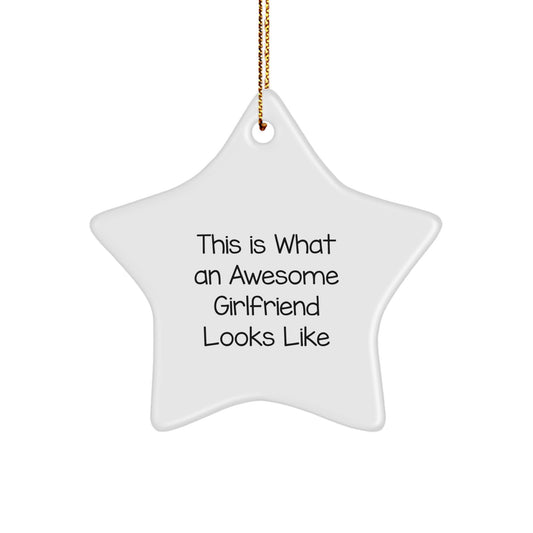 Funny Sweetheart Gifts This Is What An Awesome Sweetheart Looks Like Star Ornament Gifts from Men to Sweetheart for Christmas - Image 1