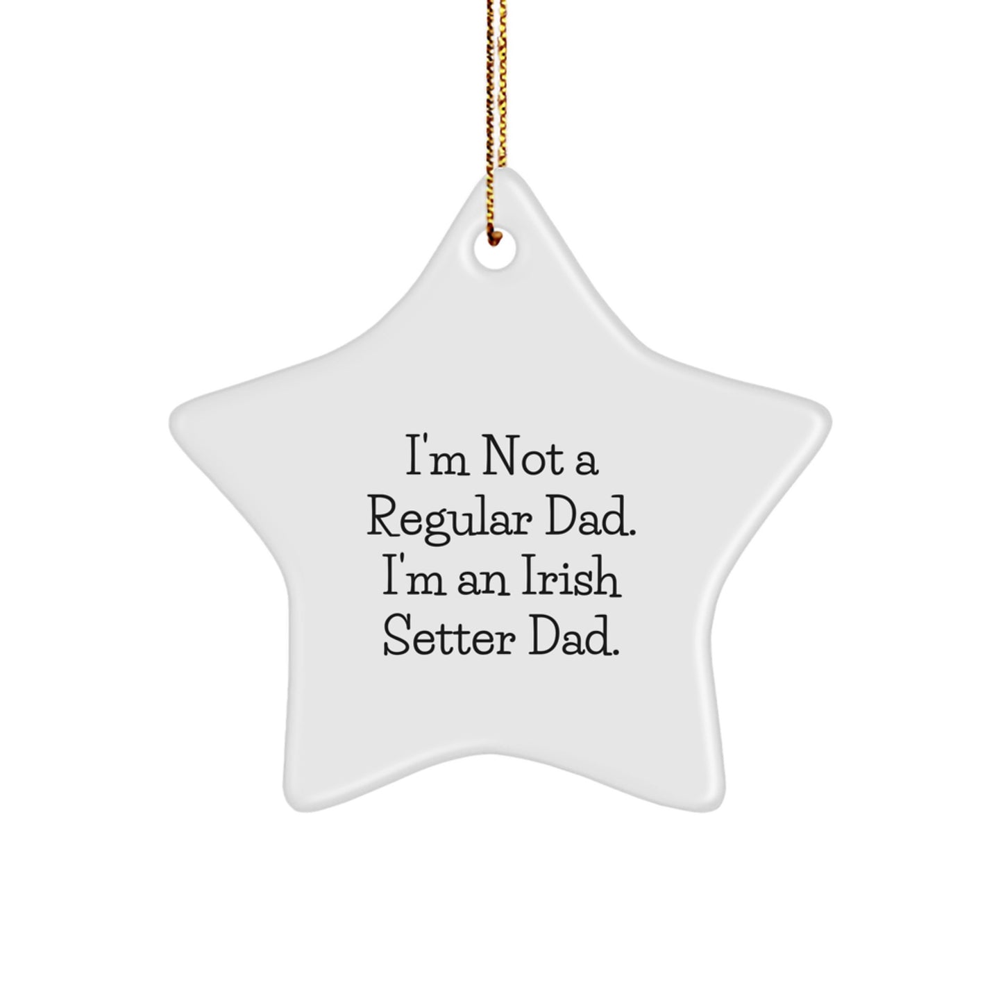 Irish Setter Dad Star Ornament, Funny Quote Gifts from Family for Irish Setter Dog, Christmas Unique Gifts - Image 1