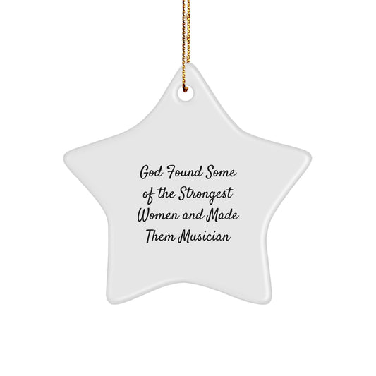 Funny Musician Gifts from God - Inspirational Star Ornament for Christmas - Image 1