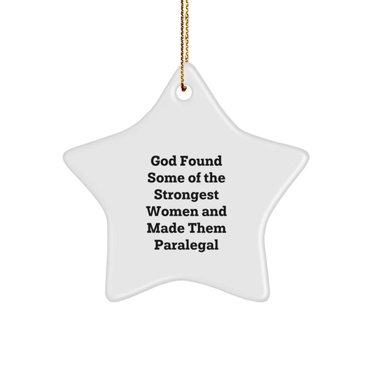 Funny Paralegal Gifts, Inspirational Star Ornament, Gifts from Women for Paralegal Friends at Christmas, Unique Paralegal ornaments for Women, Gifts for Paralegal Coworkers - Image 1