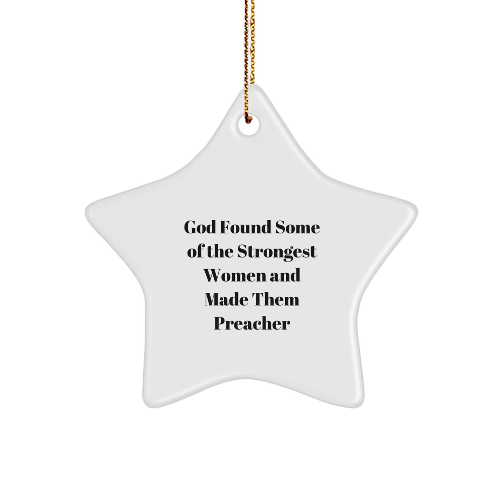 Funny Preacher Gifts from Men, Inspirational Star Ornament for Women, Christmas Unique Gifts for Preacher, Men, Women, Family - Image 1