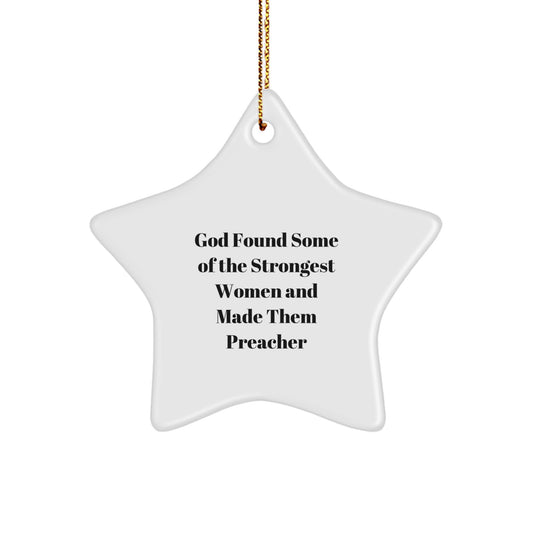 Funny Preacher Gifts from Men, Inspirational Star Ornament for Women, Christmas Unique Gifts for Preacher, Men, Women, Family - Image 1