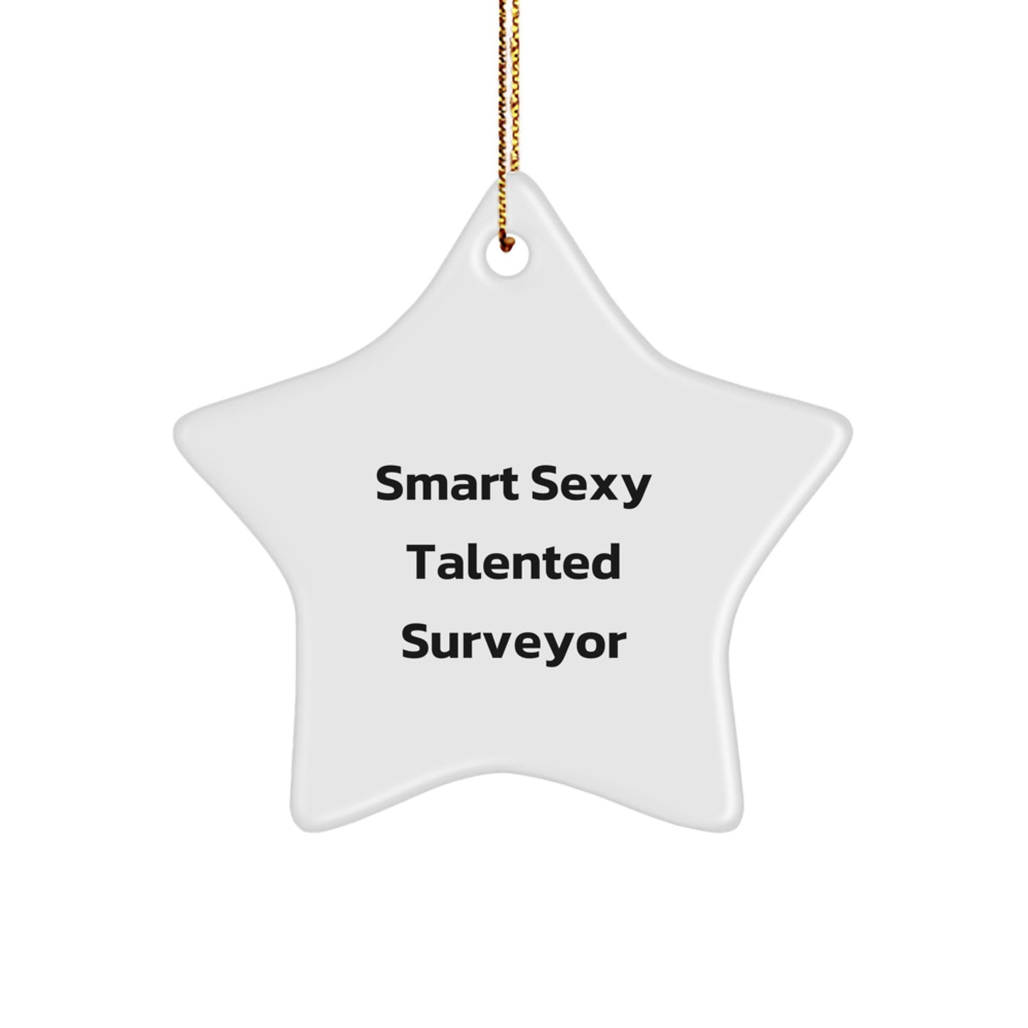 Funny Surveyor Gifts, Smart Sexy Talented Surveyor Star Ornament, Gifts from Family to Friends for Christmas - Image 1